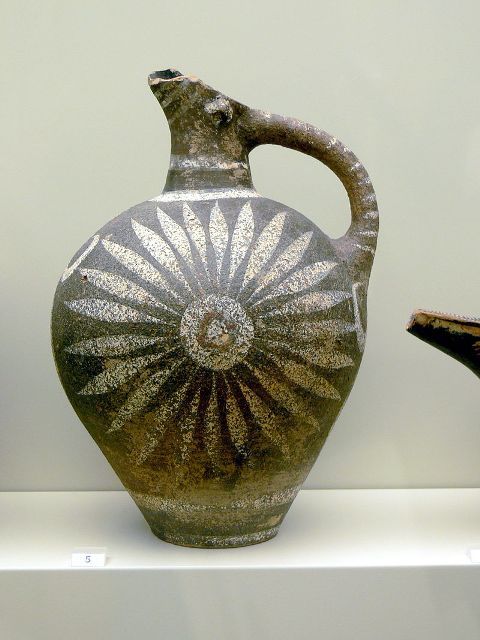 骨董 古代土器 水注 オイノコエ キプロス ギリシア ギリシャ 地中海-