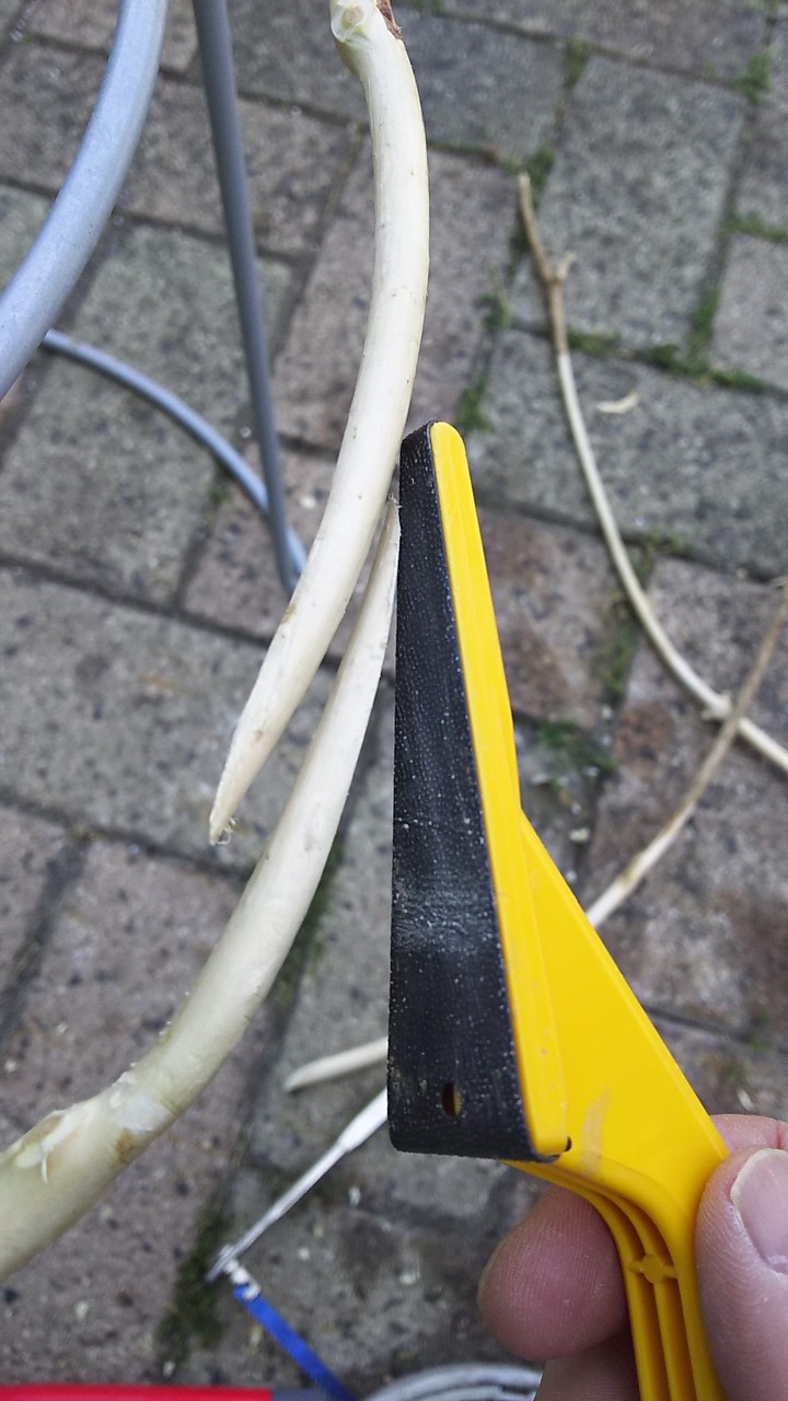 タモ枠 タモの柄作り順調 自作かかり竿でチヌを釣るまで