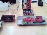 牛小屋のレバ刺しと極上芋焼酎