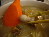台北:海鮮麺具のアップ