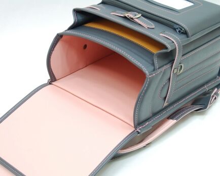 牛革グレー×ピンク (3)