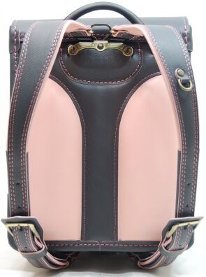 牛革グレー×ピンク