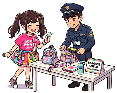 手荷物検査の様子
