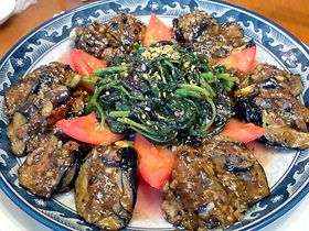 茄子とひき肉豆鼓蒸し煮