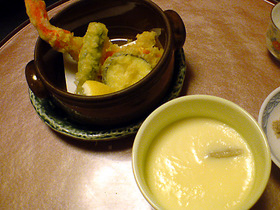 茶碗蒸しと揚げ物