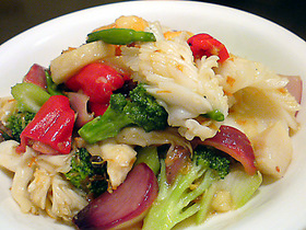 海鮮と季節野菜のXO醤炒め