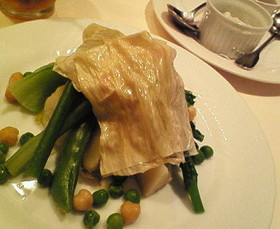 生湯葉と温野菜の盛り合わせ