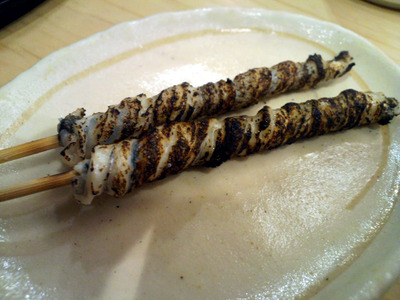 カワハギの皮焼き