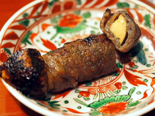 松茸のすき焼き
