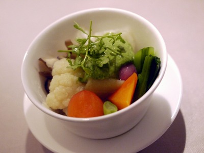 蒸し野菜と牛蒡のフラン