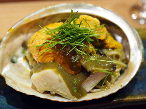 雲丹鮑饂飩