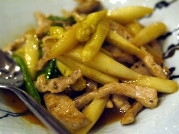 豚肉と白アスパラ炒め