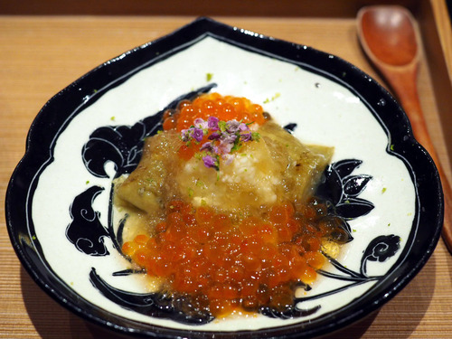 新いくらと焼き茄子