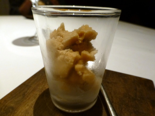 コーヒーとレモンのソルベ