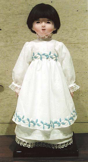 市松人形洋服仕様 可愛いドレス着人形 ビスク市松人形 レースドレス着