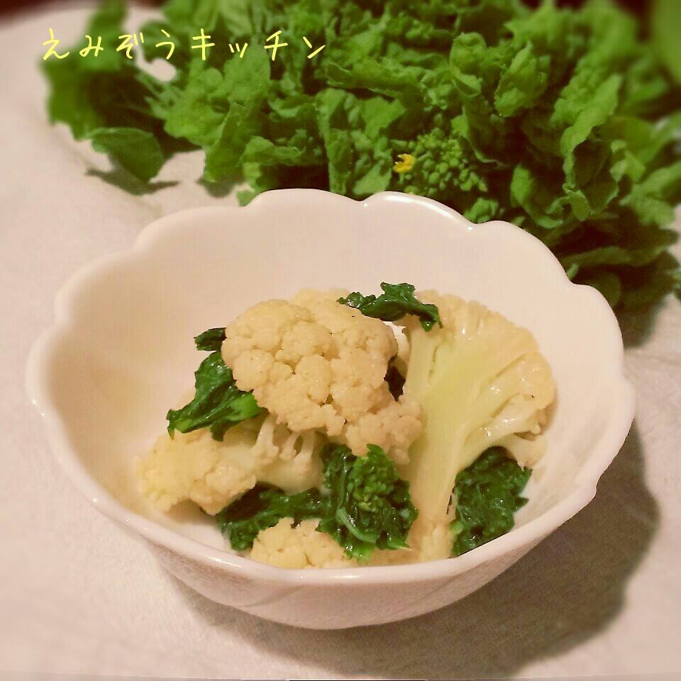 菜の花とカリフラワーのアンチョビ炒め えみぞうキッチン しあわせレシピ
