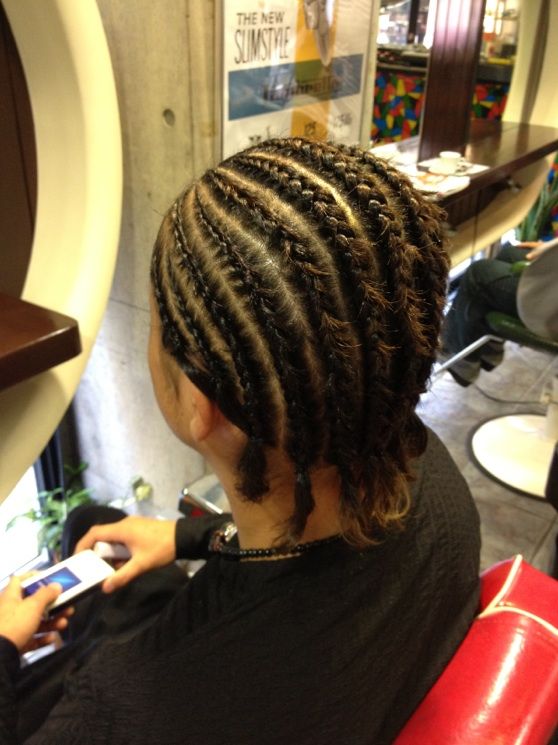 全頭コーンロウ Rave エクステ コーンロウカタログ 東京都足立区北千住 杉並区高円寺の美容室