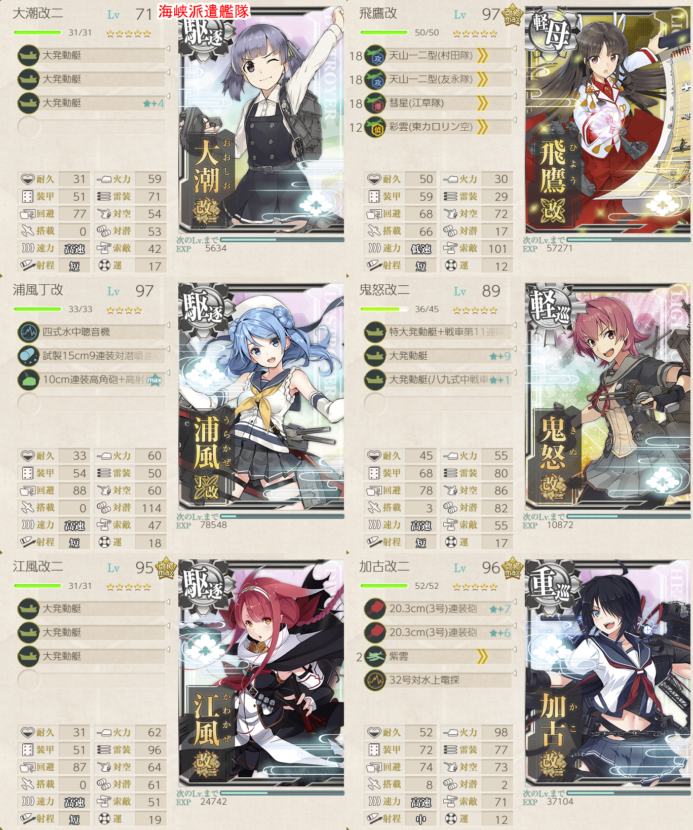 艦これ 18初秋イベント E 2完了 タイニー工房