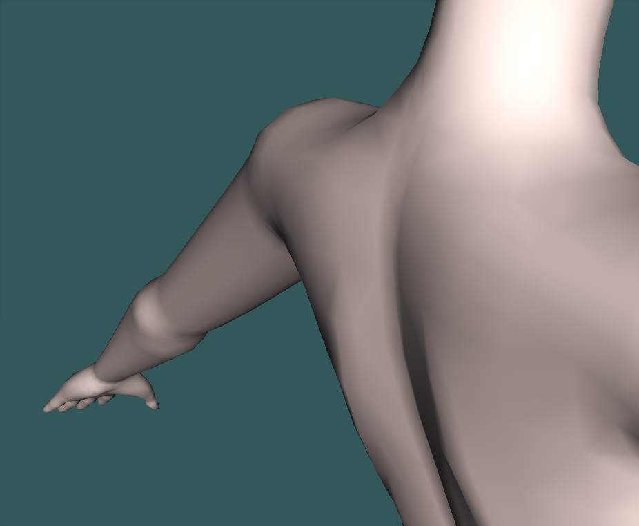 3dモデリング 二葉あおい その07 腕完成 タイニー工房