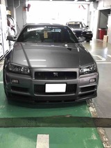 2020.03.12 BNR34の車検 日産大阪福島店にて