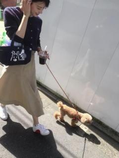 日テレ・郡司恭子アナ、愛犬と散歩オフショットに驚き「セレブみたい」「足首の細さ!!」