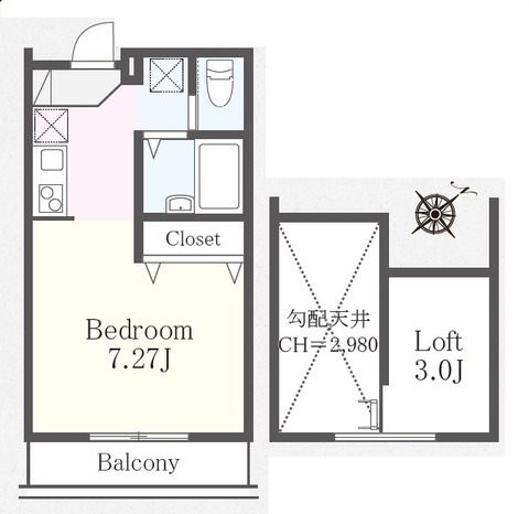 【賃貸】メルヴィーユ新横浜　208号室