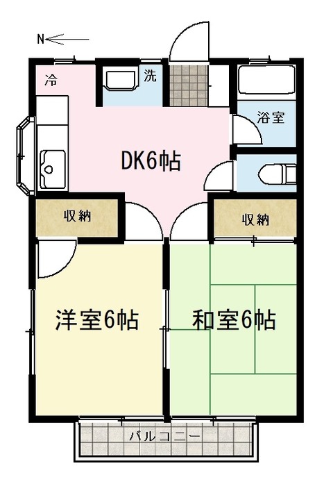 【賃貸】シャルムⅡ　201号室