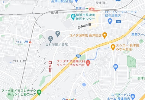地図 長津田町 4棟