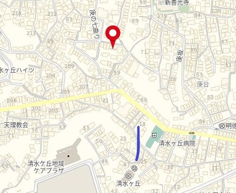 地図 庚台 近景