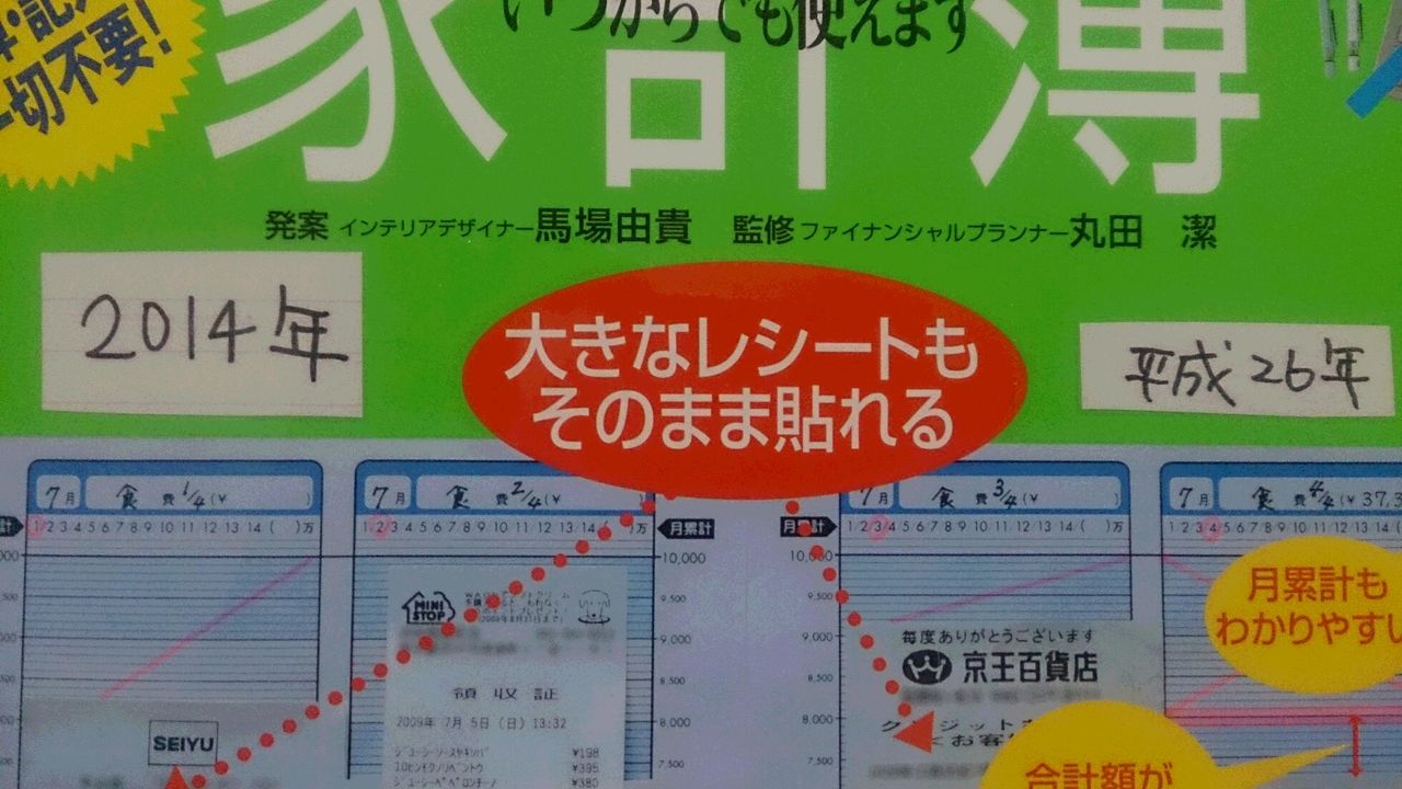 自分流でレシート貼るだけ家計簿を使いこなす もっと簡単に楽に レシート貼るだけ家計簿の使い方