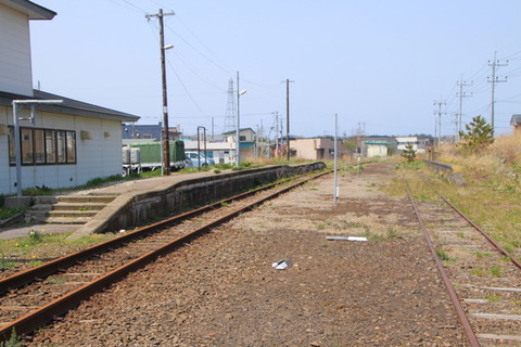 旧上ノ国駅ホーム