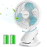 Keynice USB扇風機 自動首振り 静音 クリップ 卓上 小型 リズム 充電式 節電 壁掛け USBファン 風量4段階調節 強風 5000mAh大容量バッテリー 長時間連続使用 日本語取扱説明書付 KN-618 (ホワイト)