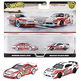 ホットウィール(Hot Wheels) プレミアム 2パック 日産 240SX (S14)/ 日産シルビア (S15) 乗り物おもちゃ ミニカー 3歳から ホワイト/レッド HRR84