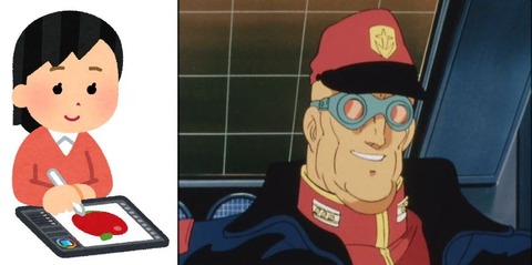 ※絵心がない人でも、似顔絵を何とか描けそうなガンダムキャラ。