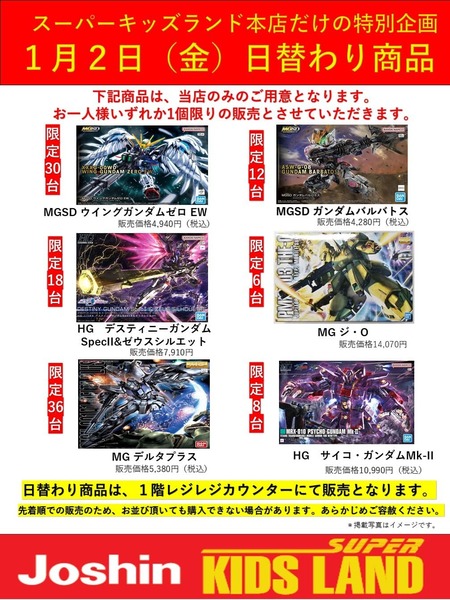 【ガンプラ】ジョーシンスパキズ本店の初売りがアツすぎる！