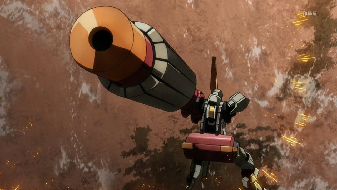 鉄血のオルフェンズのダインスレイヴって命中率が異常じゃない 素材がmsのフレーム素材と一緒なのに大気圏で燃え尽きないのもおかしいよ Gundam Log ガンダムまとめブログ