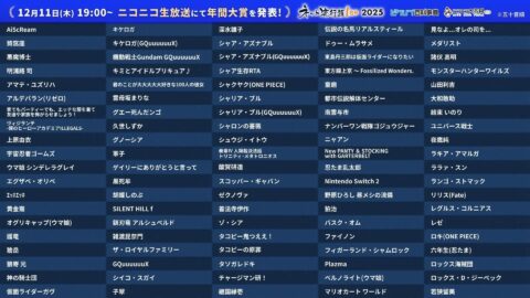 2025年の「ネット流行語100」にジークアクス関連が多すぎる