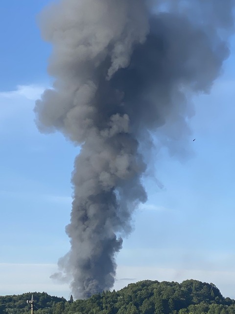 【火事情報】岐阜県可児郡御嵩町御嵩 付近から黒煙あがる火災6月17日 #岐阜 #御嵩町 #火災