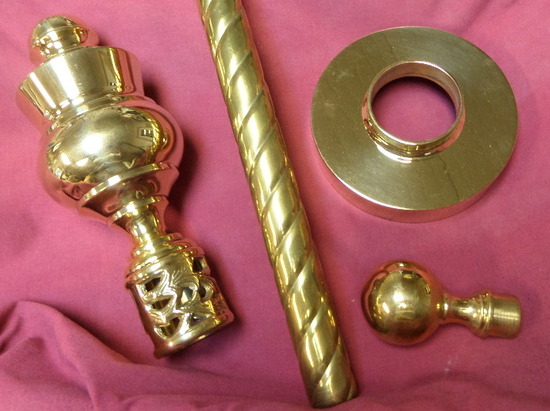 Brass twist pole