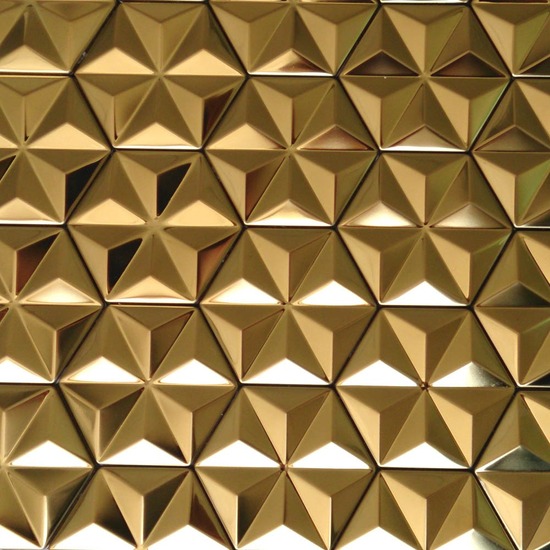 hexagon mosaic tile gold
