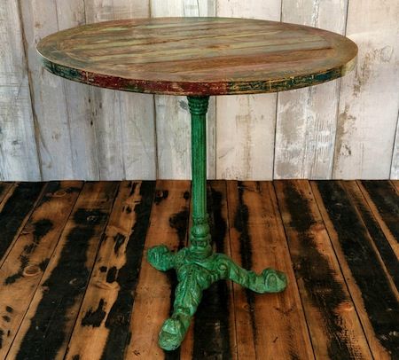 Reclaimed brasserie table
