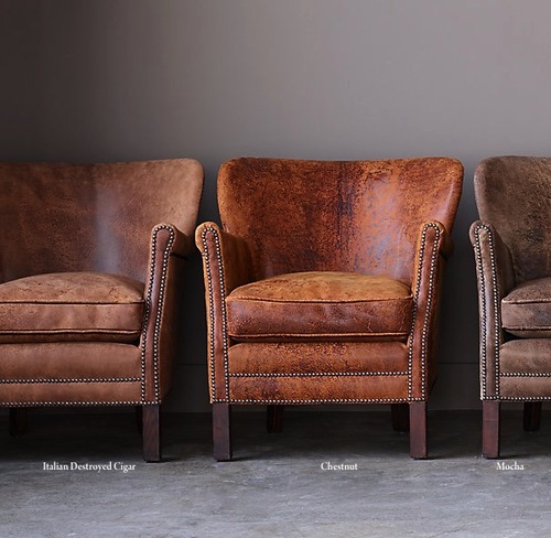 Professor's Leather Chair With Nailheads_1