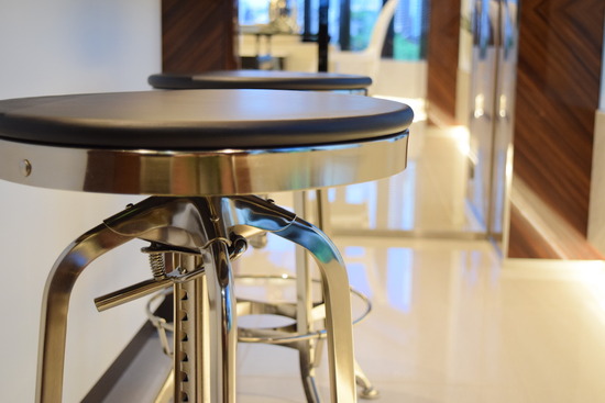 Vintage Toledo Barstool_Black & Polished Chrome_9
