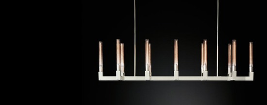 Cannele Linear Chandelier_Polished Nickel
