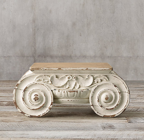 Distressed Ionic Capital Coffee Table_2