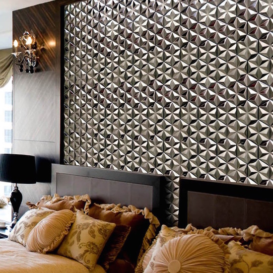 hexagon mosaic tile silver_5