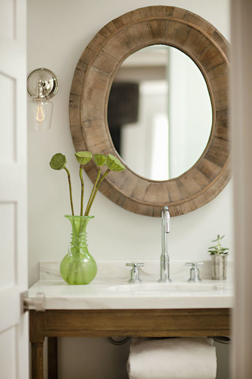 Salvaged Oval Pieced Mirror - Natural
