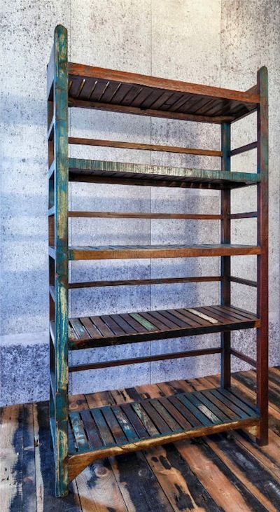 Vintage fruit shelving