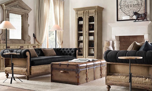 French Steamer Trunk Coffee Table_1_1