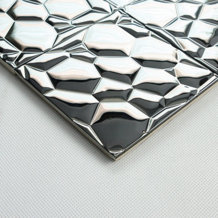 bubble mosaic tile_silver_3